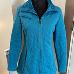 The North Face  Caroluna Quilted Fleece Lined Jacket‎ Full Zip Long Length Teal S Photo 0