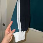 NFL NWT Eagles Team Apparel Silver Glitter Midnight Green Bench Crewneck Glll Photo 6