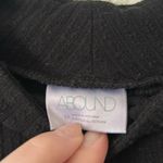 Abound  Black Ribbed Cropped Long Sleeve Mock Neck Sweatshirt Photo 1