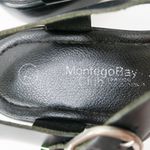 Montego Bay Club Vintage 90s  Black Leather Sandals Photo 8