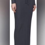 SKIMS Soft Lounge Ruched-front Long Skirt In Graphite Photo 5