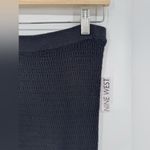 Nine West Black Lined Crocheted Midi Skirt Pencil Small Photo 5