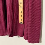 Old Navy  women’s small Knit Wrap Dress Wine Long Sleeve Tie Front Stretch ribbed Photo 2