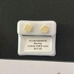 .925 silver gold overlay Moissanite earrings Photo 0