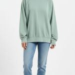 J.Crew Crewneck Sweatshirt Women’s Medium Light Green Casual Oversized Photo 0