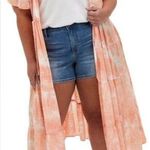 Torrid  NWT Tie Dye Flowy Kimono Cover Up Flutter Sleeve Dress Size 1X Photo 0