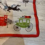 Kimball Pat Prichard Designer Hanky Horses Carriages Castles Original Vintage‎ Photo 4