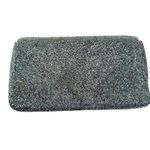 Source Unknown Vintage Beaded Clutch Purse Women's Charcoal Gray Satin Lining Luxury‎ Holiday Photo 2