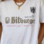 Bitburger Beer Tee Shirt White Size L Photo 2