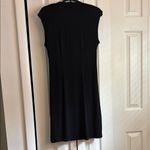BCBGMAXAZRIA Sexy! Black Faux wrap Midi Dress size Medium LBD Little Black Dress Photo 6