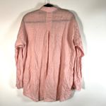 J Jill Love Linen Button Up Shirt Pink Long Sleeve Tall Medium beach boho Photo 6