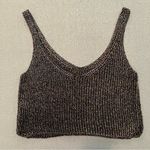 American Apparel  Sparkle Crop knit sweater Tank size S/XS stretchy chunky knit Photo 1