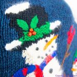 Vintage Croft & Barrow Christmas sweater with 3D snowman cardinal, L Blue Size L Photo 8