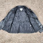 East 5th Vintage  Leather Jacket Women’s Black Size Medium Petite Classic Biker Photo 2
