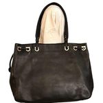 Salvatore Ferragamo black leather tote, made in Italy Photo 0