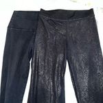 Aerie PINK Leggings Bundle set black and wet snakeskin size S Photo 0
