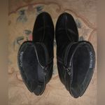 Clarks  Women's Black Leather Low Heel Boots Size 10M Photo 2