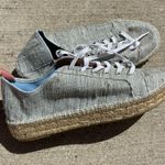 Aquatalia  Women's Flyn Sneakers Canvas Platform Espadrille Lace Blue 8 Photo 6