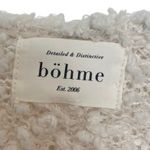 Bohme  Plush Colorblock Long Sleeve Open Front  Cardigan Cream Tan Womens Size XS Photo 7