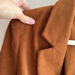 Rachel Zoe  Brown Corduroy Blazer, 70s Inspired Jacket, Size Medium Photo 4