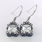 Silpada  Sterling Silver Uptown CZ Earrings W0975 Photo 1