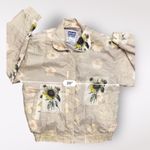 Details Sportswear Vintage Silk Sunflower Bomber Jacket Womens Size Small Photo 3