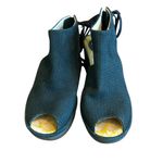 Fly London  Peep Toe Lace Up Wedge Sandals Nubuck Suede Size 36 5.5 Women's Photo 1