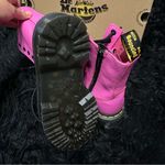 Dr. Martens 31295 pink leather platform zipper lace up boots booties shoes 7 new Photo 4