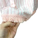 AQUA Pink Striped Maxi Sleeveless Spaghetti Straps Long Dress 100% Cotton Small Photo 9