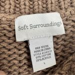 Soft Surroundings  Brown Chunky Knit Oversized Sweater Womens L Lagenlook Fall Photo 4