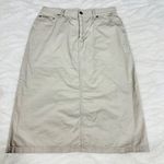 Calvin Klein Jeans Size 8 Neutral Khaki Tan Stretch A-Line Skirt Minimalist Photo 0