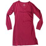 Kuhl Organic Cotton V-Neck Long Sleeve Vienna Faux Wrap Dress Dark Pink Size XL Photo 3