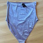 Forever 21 NWT  Plus Crushed Velvet Strapless Bodysuit Lavender Silver Sparkles Photo 2