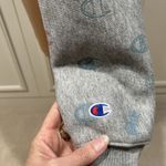 Champion  Reverse Weave Gray Hoodie Sweatshirt Logo Athleisure Sporty Photo 6