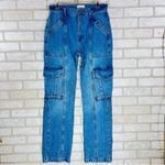 frame denim High Rise Straight Leg Utility Jeans in Acapella Wash Size 27 Photo 6