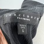 Sanctuary Black Silk Ruffle Sleeveless Top Blouse Size Large Photo 6