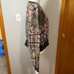 Adidas  HER Studio London‎ Plaid Patchwork Cropped Crewneck Pullover Sweatshirt Photo 2