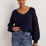 NEW Boden Navy Sparkle Ribbed V Photo 0