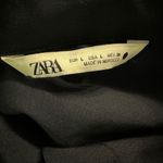 ZARA  Navy Blue Buckle Belt Button Down Shirt Blouse Photo 12