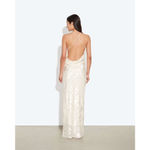 Rat & Boa Primrose Dress Cowl Cross Back XS Long Maxi Bride Formal Wedding Guest White Photo 6