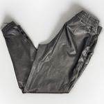 Spanx Leather-Like Joggers XL Black Noir High Rise 20283R Faux Leather Pants Photo 0