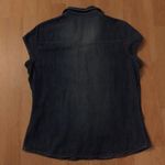 Old Navy Lightweight Denim Top with Pink Pearlized Snaps Photo 3