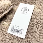 NEW Sage Collective Womens Jetsetter Cropped Teddy Jacket Dune Camo‎ Tie Dye XL Brown Photo 6