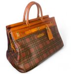 Ralph Lauren Tartan Plaid Brown Green Doctors Bag Boston Weekend Travel Suitcase Photo 3
