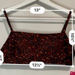 Xhilaration Women’s Hipster Bikini Swim Top Maroon Animal Print NWT Photo 6