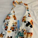 Cupshe Women's Tie Waist Floral Print One Piece Swimsuit Halter Swimwear Photo 1