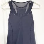 Lululemon black mesh tank with built in sports bra size 2 Photo 3