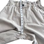 ZARA  Ecru Neutral Tan Baggy Tapered Ankle Fine Corduroy Pants size 8 Photo 10