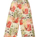 Amy K Su Sport Safari Animals Colorful Drawstring Lounge Pajama Pants Sz M Yellow Size M Photo 3