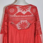 Rebellion  Coral Mini Dress with Lace Detail NWT Size Large Wedding Guest Dress Photo 6
